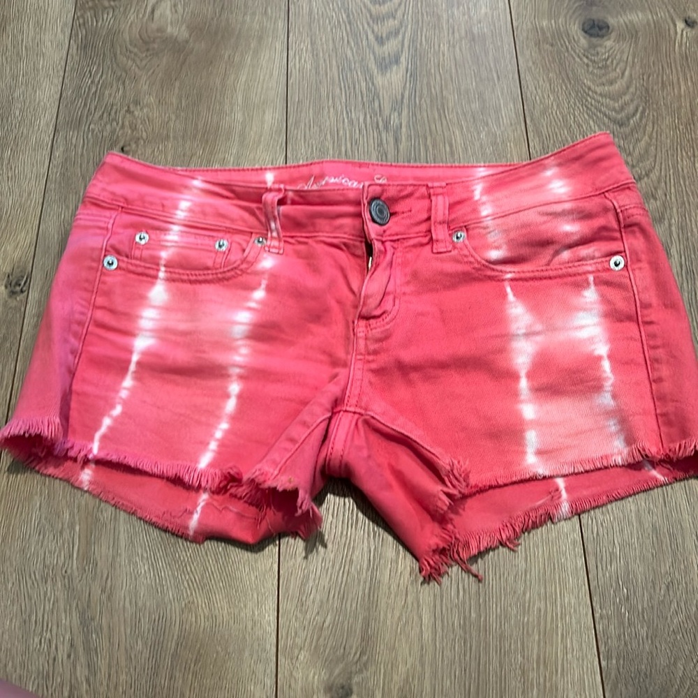 American Eagle Outfitters Tie-Dye Pink Jean Shorts